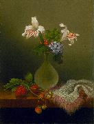 Martin Johnson Heade A Vase of Corn Lilies and Heliotrope oil painting reproduction